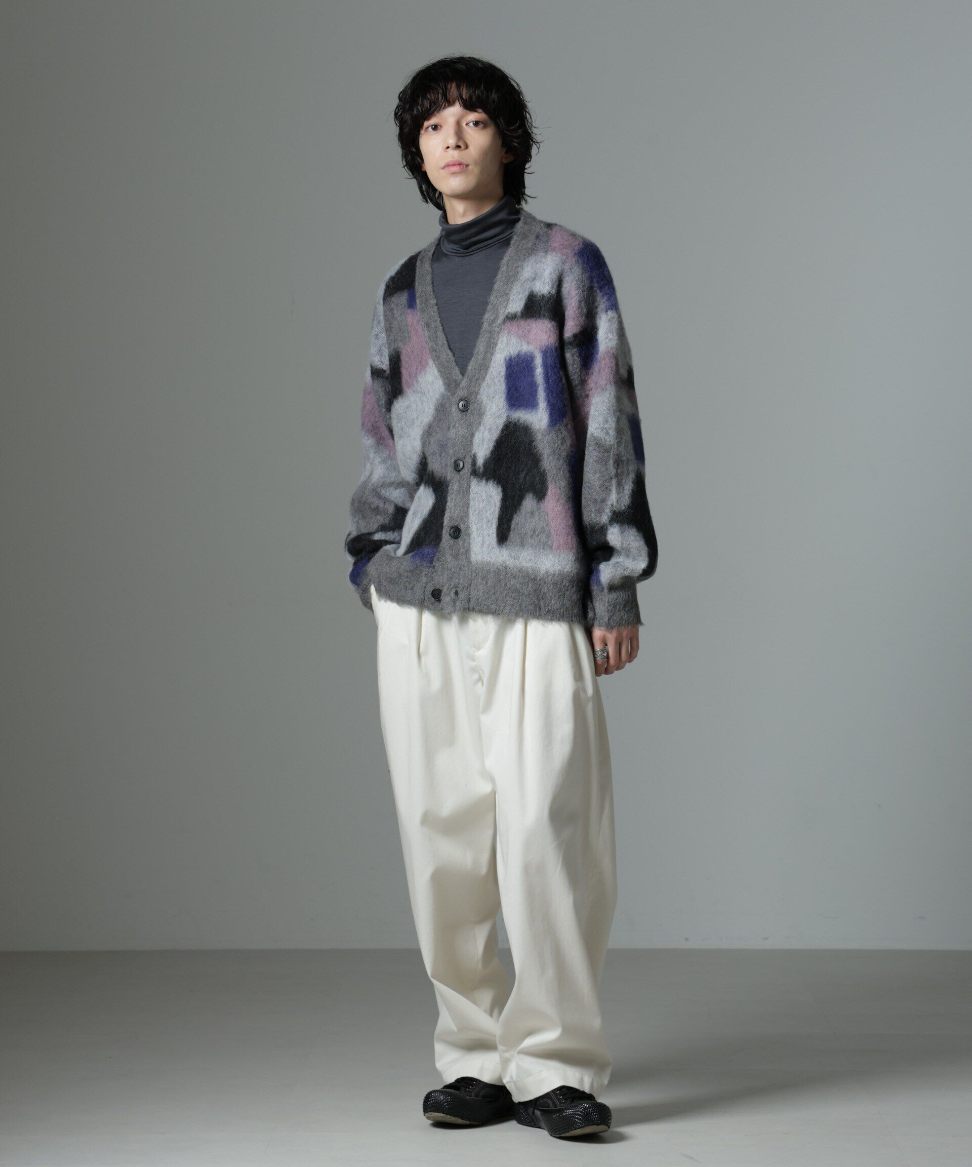 nano･universe「「着るアート」YUTAKA KAWAI モヘヤミックスカーディガン」|ニット・セーター|