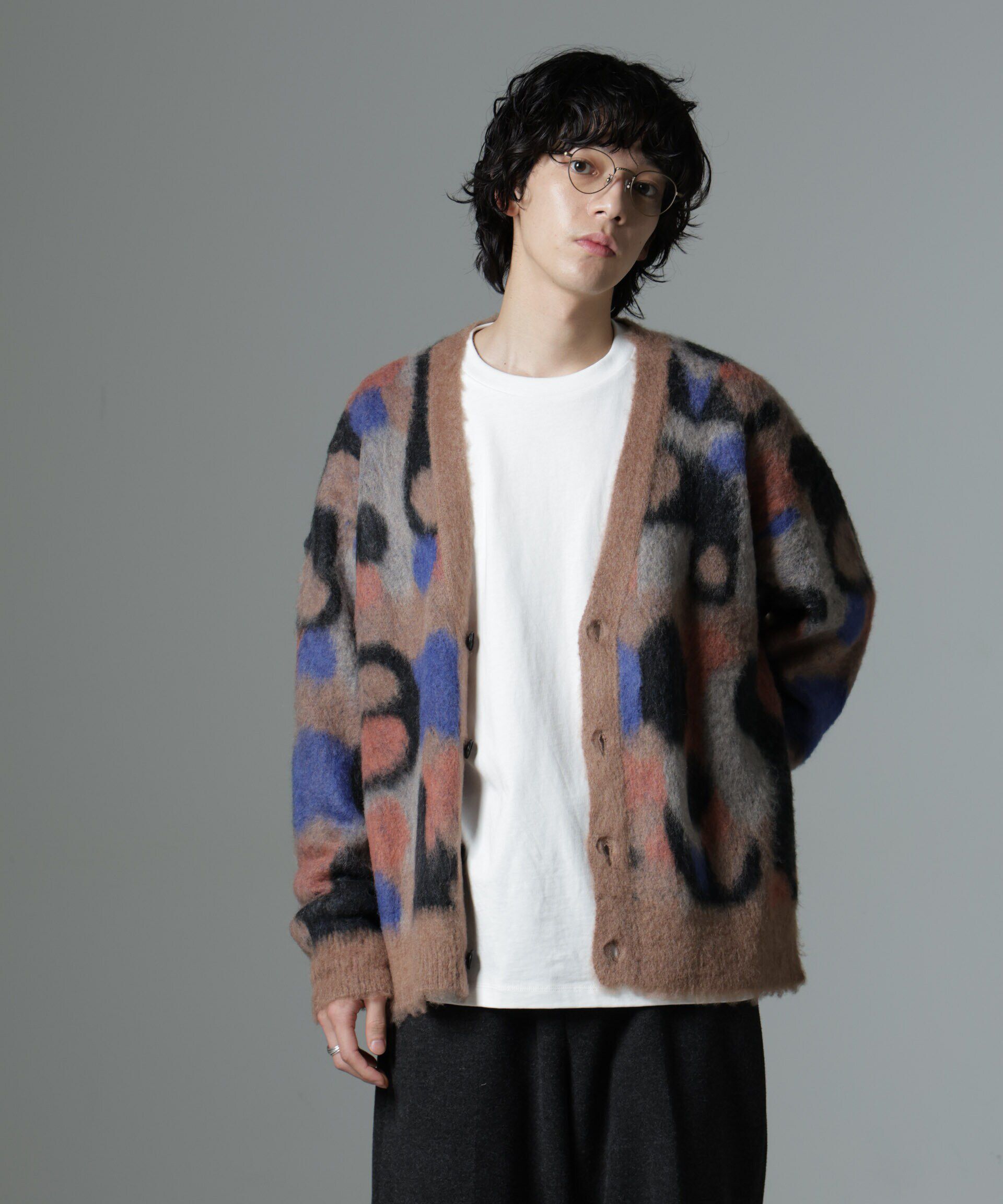 nano･universe「「着るアート」YUTAKA KAWAI モヘヤミックスカーディガン」|ニット・セーター|
