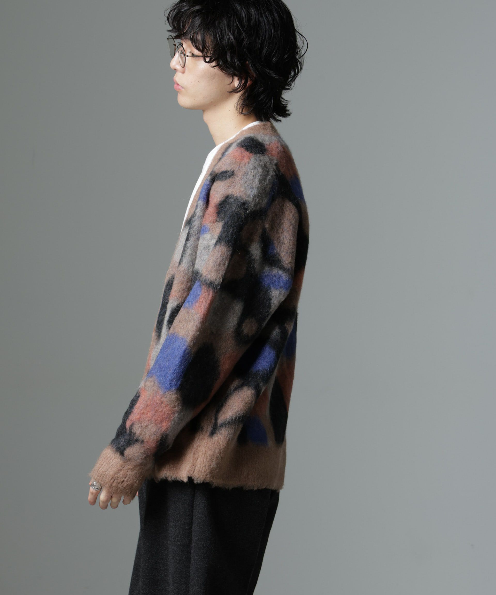 nano･universe「「着るアート」YUTAKA KAWAI モヘヤミックスカーディガン」|ニット・セーター|