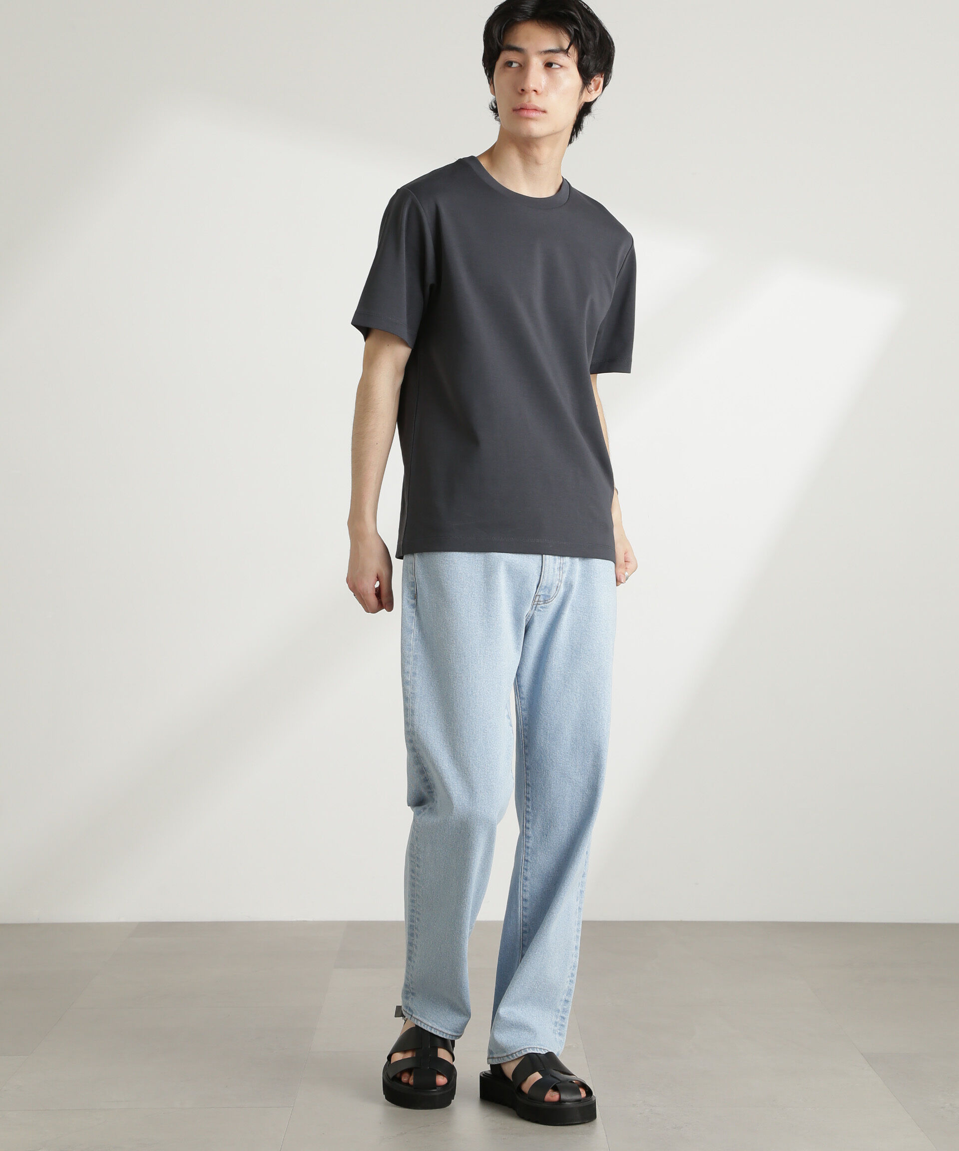 nano･universe「ダブルスムースクルーネックTシャツ 半袖」|Tシャツ・カットソー|