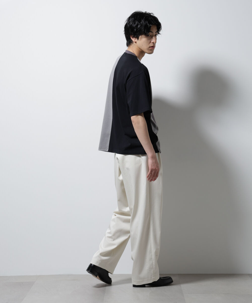 nano･universe「デザイン切替クルーネックTシャツ 半袖」|Tシャツ・カットソー|