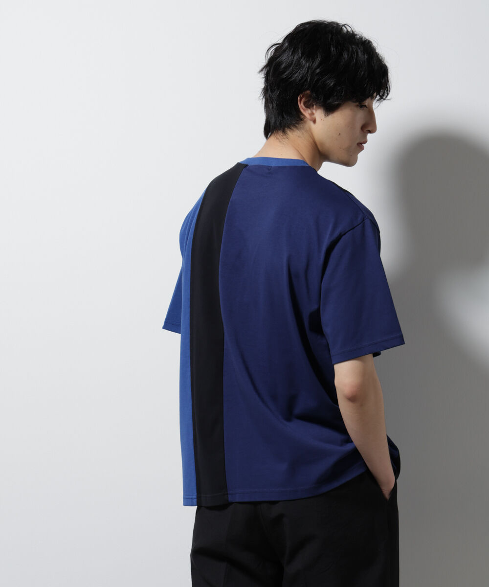 nano･universe「デザイン切替クルーネックTシャツ 半袖」|Tシャツ・カットソー|