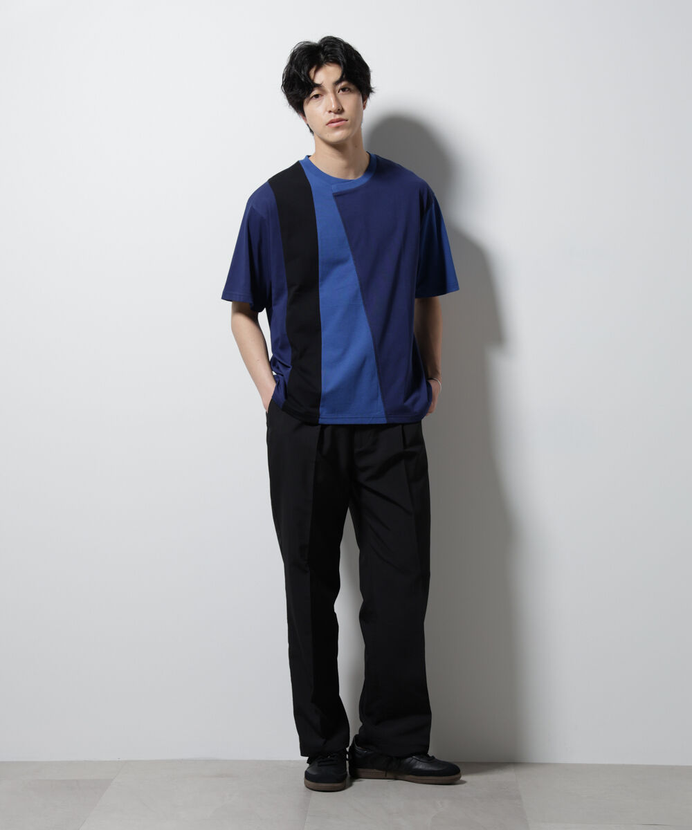 nano･universe「デザイン切替クルーネックTシャツ 半袖」|Tシャツ・カットソー|