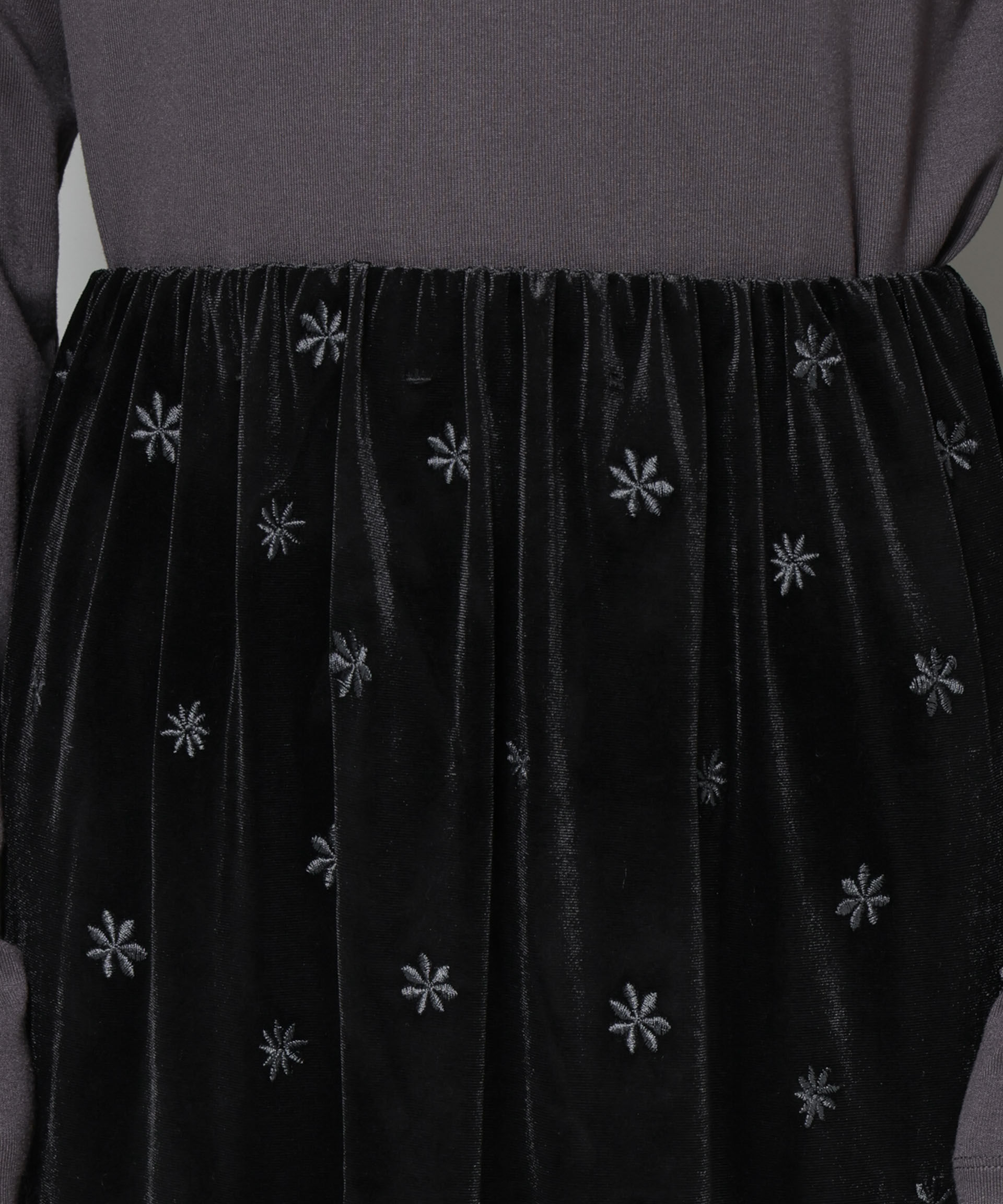 nano･universe「刺繍ベロアカットナロースカート(セットアップ可)」|スカート|