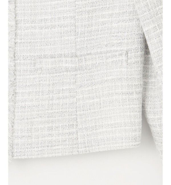 組曲「【KUMIKYOKU NAVY】ラメループモールツイード ジャケット」|ノーカラージャケット|