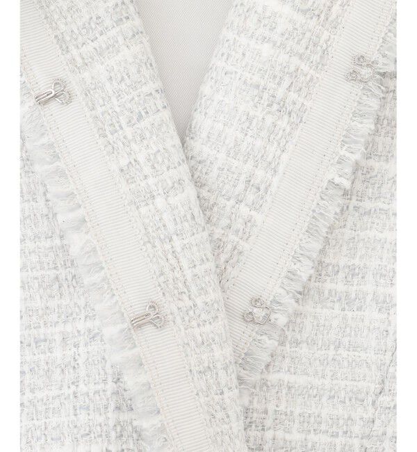 組曲「【KUMIKYOKU NAVY】ラメループモールツイード ジャケット」|ノーカラージャケット|