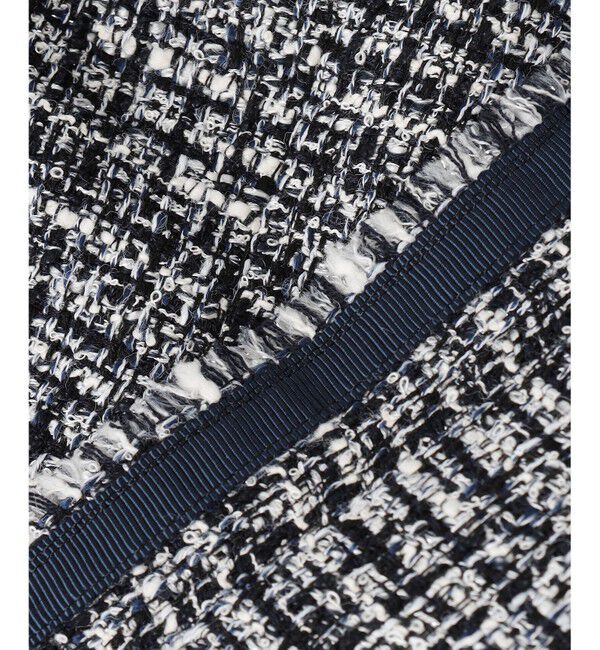 組曲「【KUMIKYOKU NAVY】ラメループモールツイード ジャケット」|ノーカラージャケット|