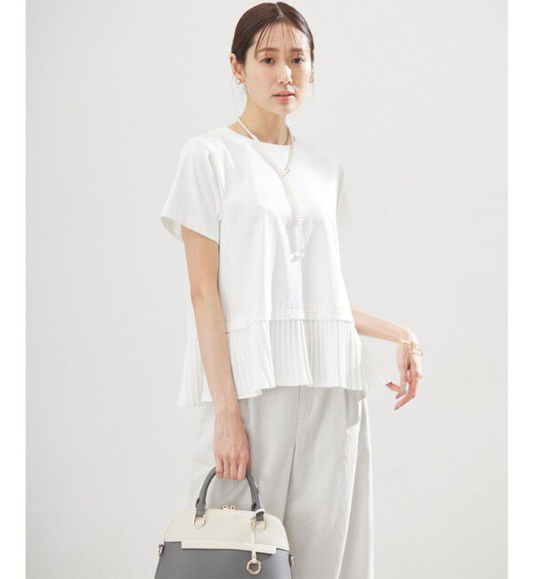 組曲「クールプレーティング天竺プリーツ カットソー」|Tシャツ・カットソー|