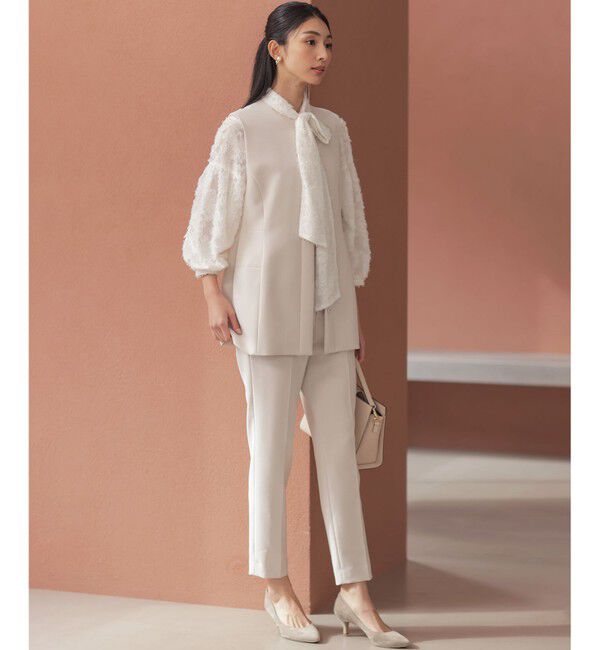 組曲「【KUMIKYOKU NAVY】コンフォータブルドレープ ジレ」|ベスト・ジレ|