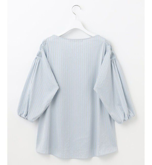 自由区「【XSサイズ～/洗える】ストレッチシャーティング ブラウス」|Tシャツ・カットソー|