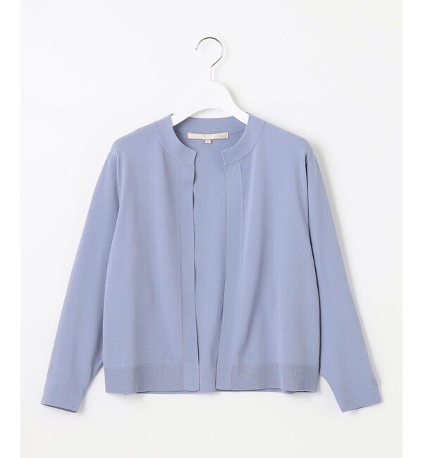 自由区「【洗える・XSサイズあり】クレープストレッチ カーディガン」|カーディガン|