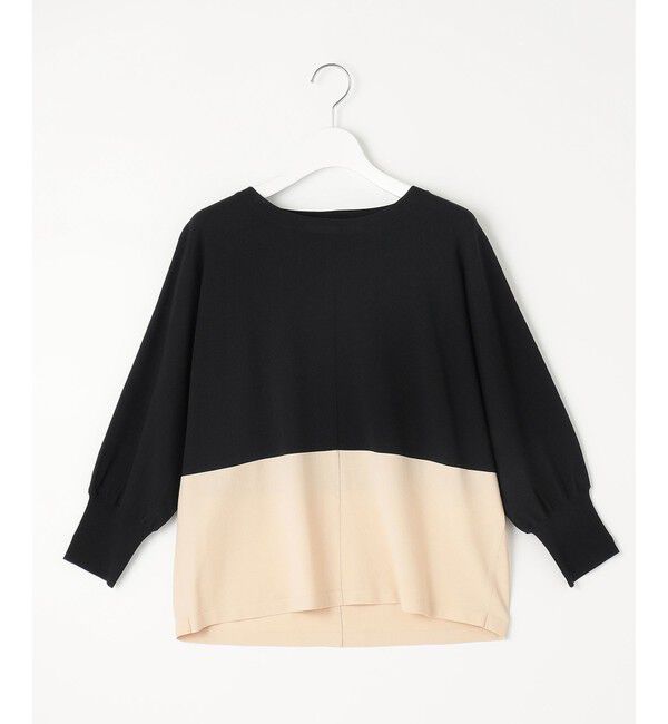 自由区「【洗える】クレープストレッチドルマンスリーブ7分袖 ニット」|ニット・セーター|