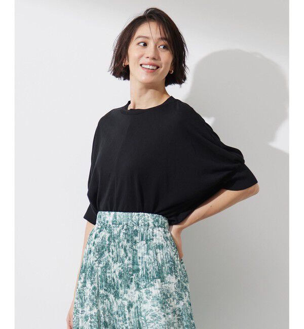 自由区「【カタログ掲載・洗える】ドルマンスリーブ カットソー」|Tシャツ・カットソー|ブラック