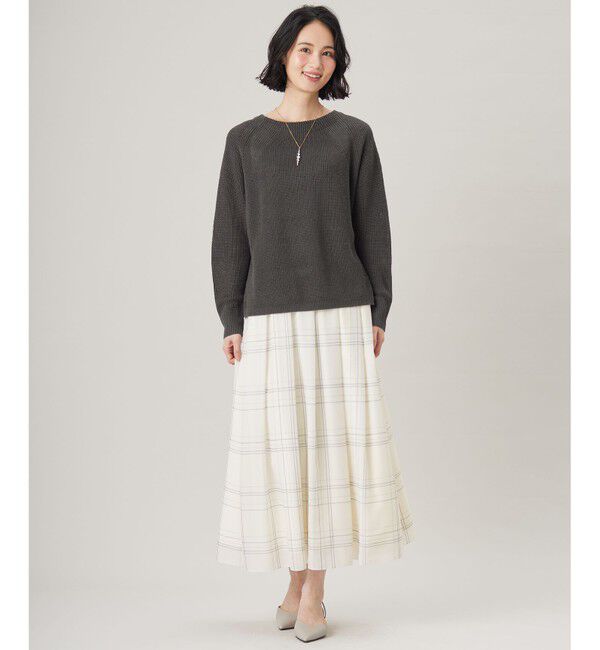 自由区「【SHIHOさん着用・洗える】エアリーウィンドウペンチェックプリント スカート」|スカート|