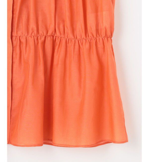 自由区「【カタログ掲載・洗える】シルクコットンローンフレンチスリーブ ブラウス」|シャツ・ブラウス|