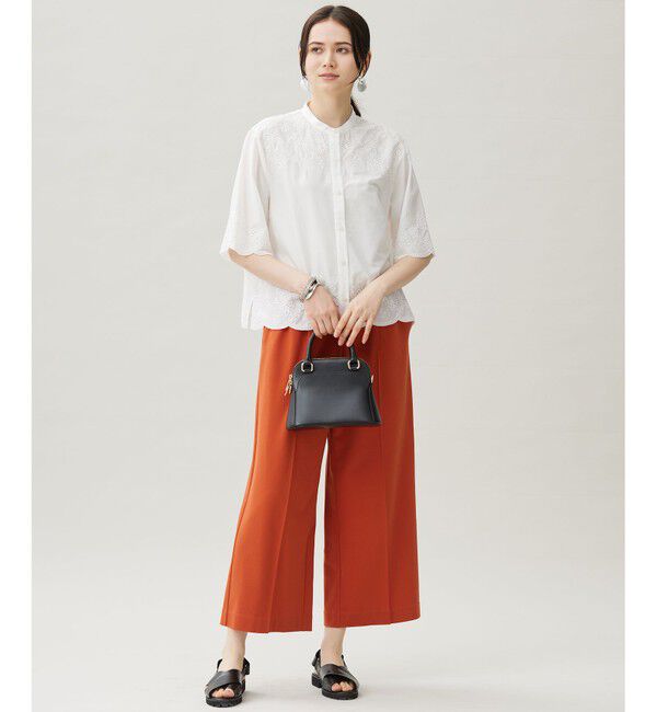 自由区「【カタログ掲載・接触冷感・洗える】エンブロイダリーローンシャツ ブラウス」|シャツ・ブラウス|