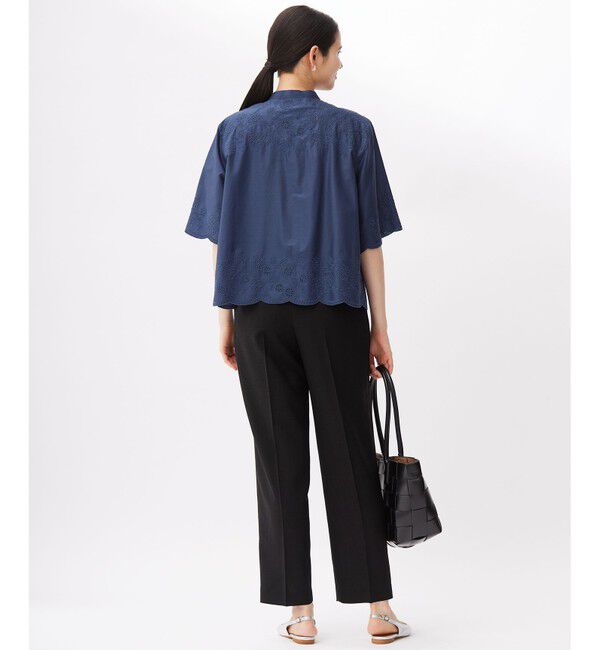 自由区「【カタログ掲載・接触冷感・洗える】エンブロイダリーローンシャツ ブラウス」|シャツ・ブラウス|