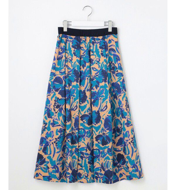 自由区「【SHIHOさん着用】アートタッチフラワープリント スカート」|スカート|