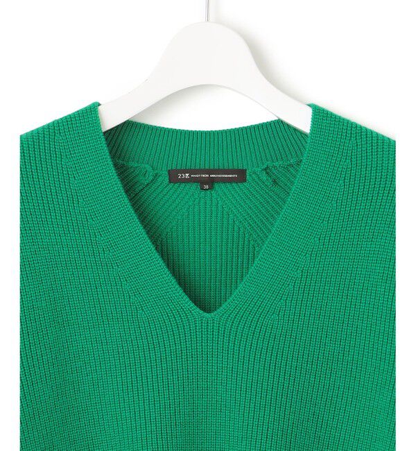 23区「【洗える】ウールミドルゲージ Vネック ニット」|ニット・セーター|