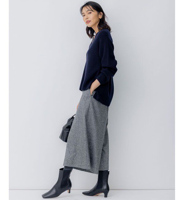 23区「【洗える】ウールミドルゲージ Vネック ニット」|ニット・セーター|