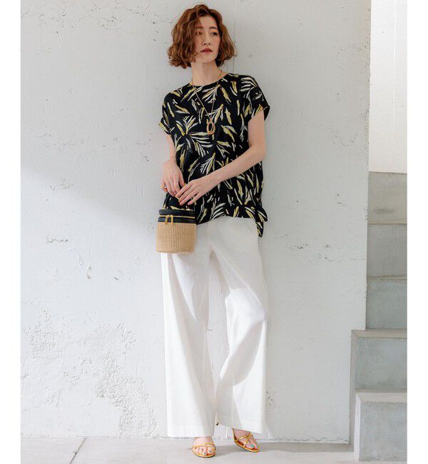 23区「【CLASSY.6月号掲載/洗える】リネンレーヨンストレッチ ワイドパンツ」|その他|