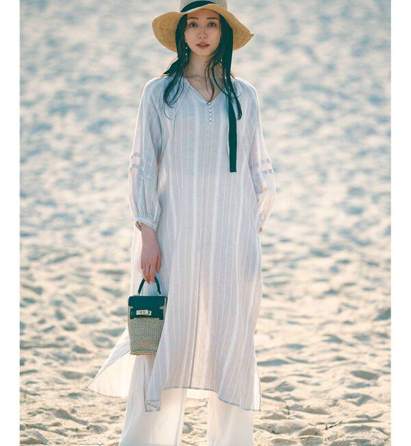 23区「【CLASSY.6月号掲載/洗える】リネンレーヨンストレッチ ワイドパンツ」|その他|