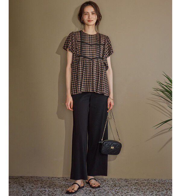 23区「【CLASSY.6月号掲載/洗える】リネンレーヨンストレッチ ワイドパンツ」|その他|