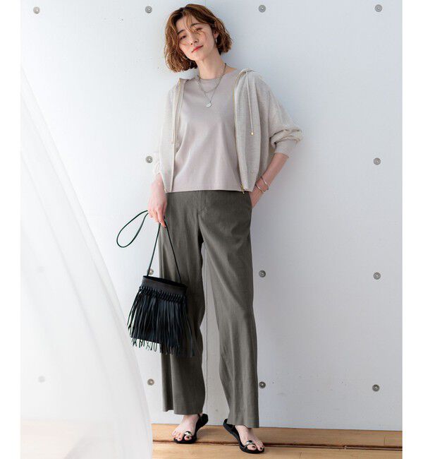 23区「【CLASSY.6月号掲載/洗える】リネンレーヨンストレッチ ワイドパンツ」|その他|