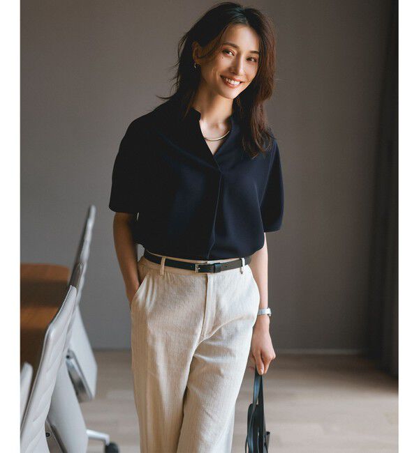 23区「【CLASSY.6月号掲載/洗える】リネンレーヨンストレッチ ワイドパンツ」|その他|