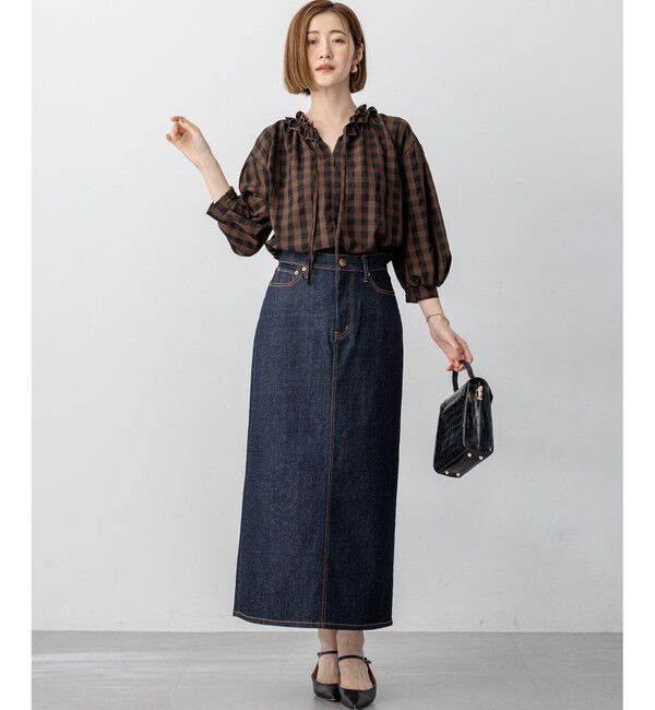 23区「【Oggi3月号掲載/新色追加/洗える】23区DENIM ストレッチ デニムスカート」|スカート|