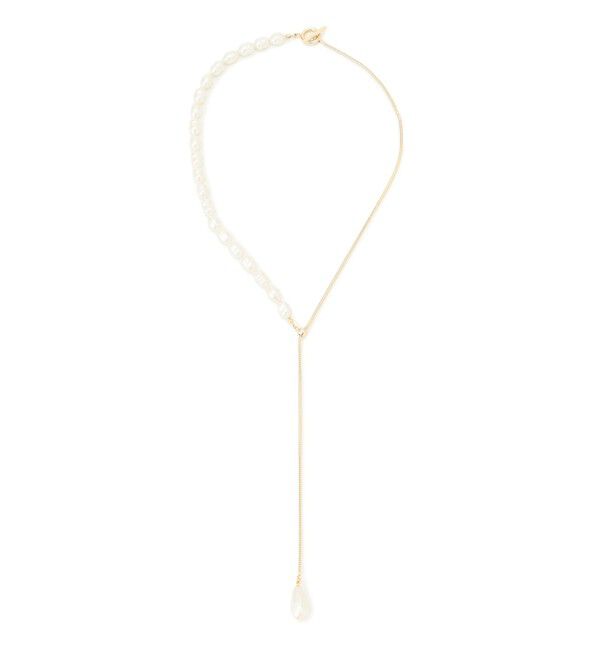 23区「【APPLAUDIR】ガラスパール チェーンコンビ ネックレス」|ネックレス|