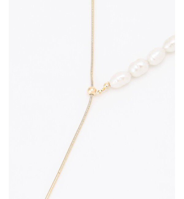 23区「【APPLAUDIR】ガラスパール チェーンコンビ ネックレス」|ネックレス|