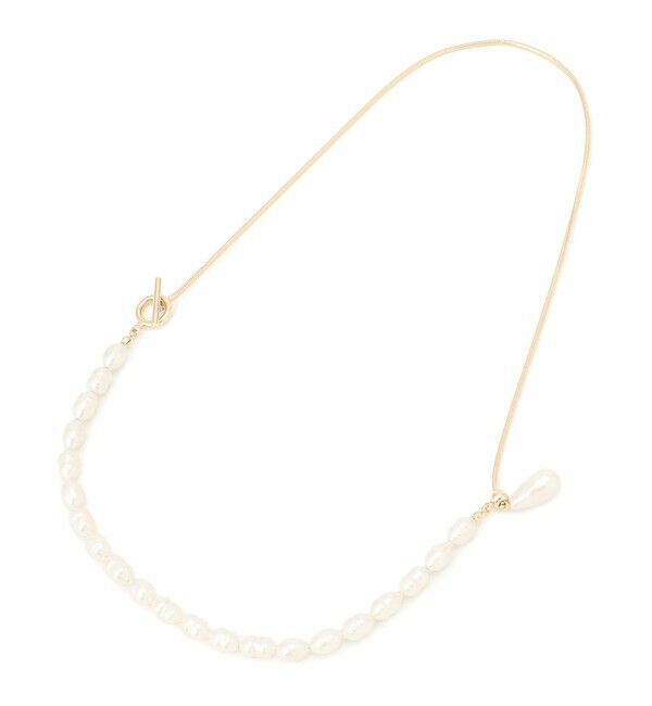 23区「【APPLAUDIR】ガラスパール チェーンコンビ ネックレス」|ネックレス|