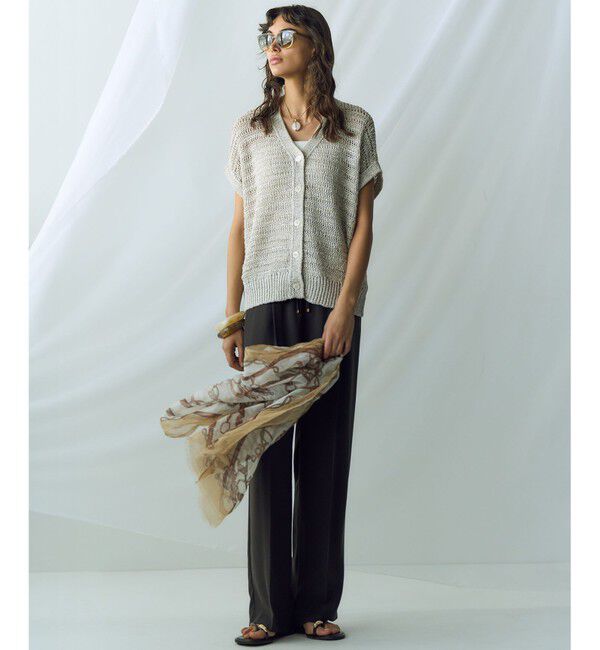 23区「【接触冷感/UVカット/吸水速乾】ストレッチジョーゼット ワイド パンツ」|その他|