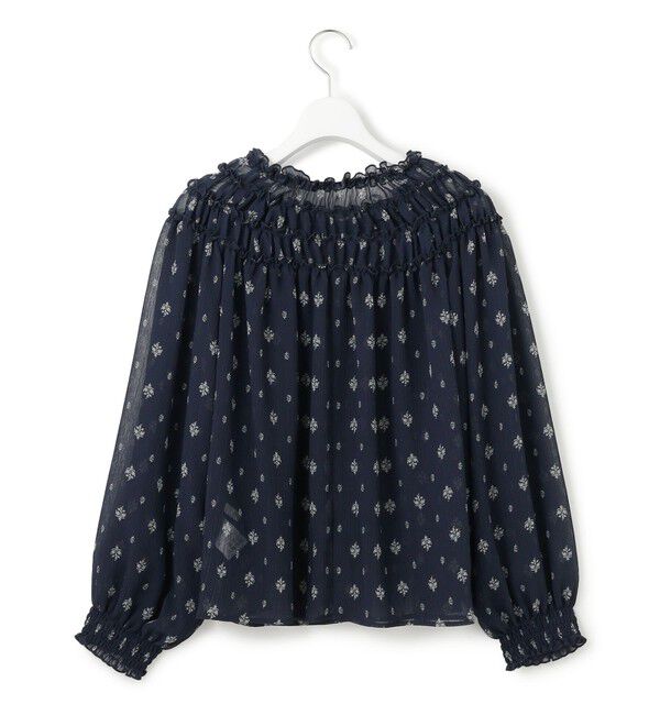 23区「【SLOW/一部店舗限定】クレープ フラワープリント ブラウス」|シャツ・ブラウス|