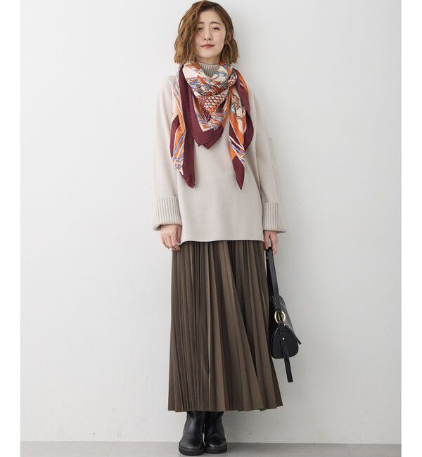 23区「【新色追加】ボイルドウールコンビニット チュニック」|ニット・セーター|