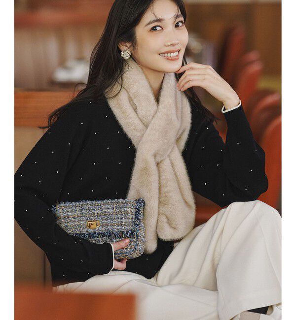 23区「パールビジュー イヤリング」|イヤリング|