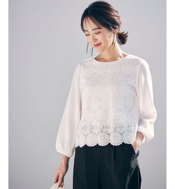any SiS「【洗える】レイヤードレース ブラウス」|シャツ・ブラウス|