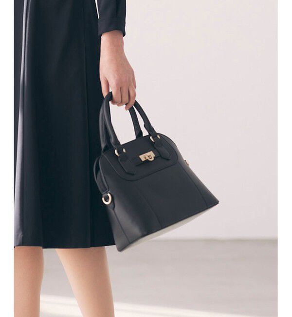 ANY SIS「【2WAY】ラインベルトブガッティ バッグ」|ハンドバッグ|ブラック