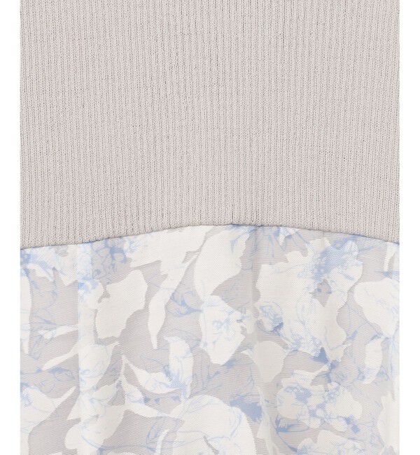 ANY SIS「【洗える】フラワープリントドッキングニット ワンピース」|ワンピース|