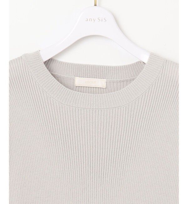 ANY SIS「【洗える】フラワープリントドッキングニット ワンピース」|ワンピース|