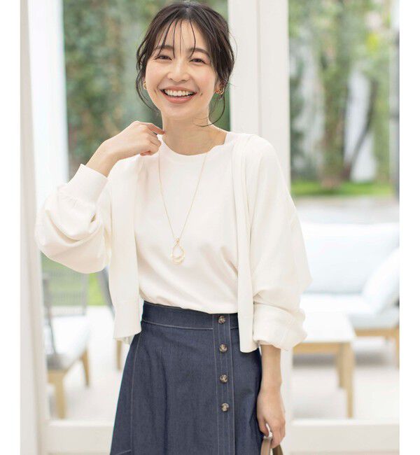 any SiS「【接触冷感・UVケア】ニットフーディー カーディガン」|カーディガン|オフ