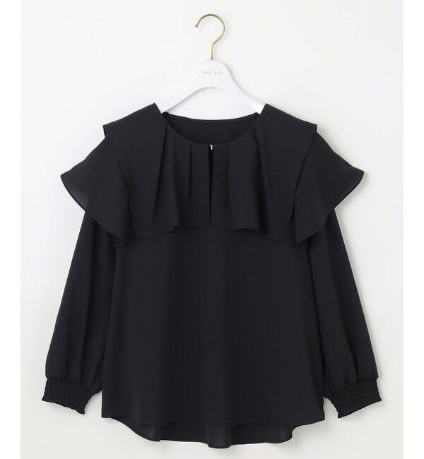 ANY SIS「【洗える】スクエアラッフルカラー ブラウス」|シャツ・ブラウス|