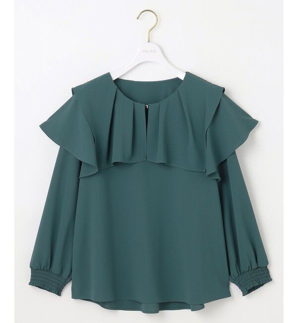 ANY SIS「【洗える】スクエアラッフルカラー ブラウス」|シャツ・ブラウス|