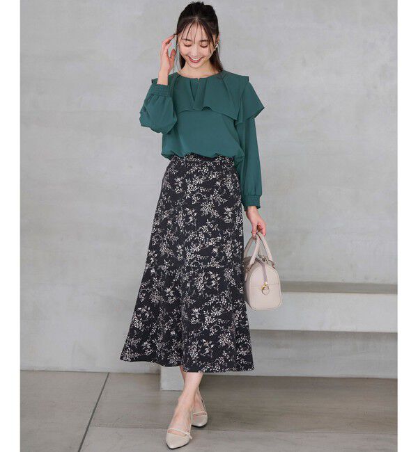 ANY SIS「【洗える】スクエアラッフルカラー ブラウス」|シャツ・ブラウス|