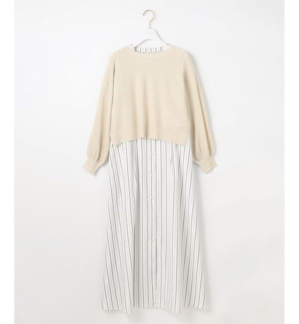 ANY SIS「【2SET】シャツワンピ &times; ニット セット」|ワンピース|