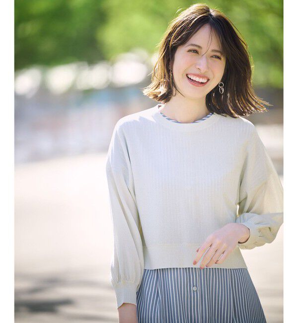 ANY SIS「【2SET】シャツワンピ &times; ニット セット」|ワンピース|