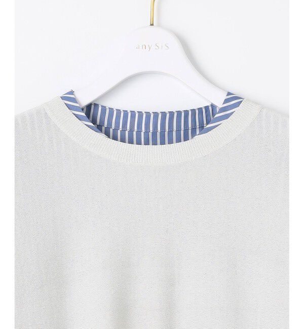 ANY SIS「【2SET】シャツワンピ &times; ニット セット」|ワンピース|