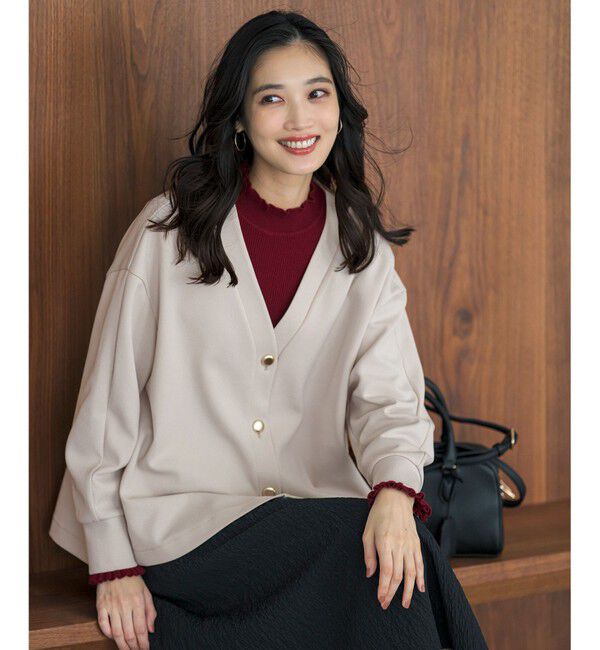 ANY SIS「カットジョーゼット カーディガン」|カーディガン|