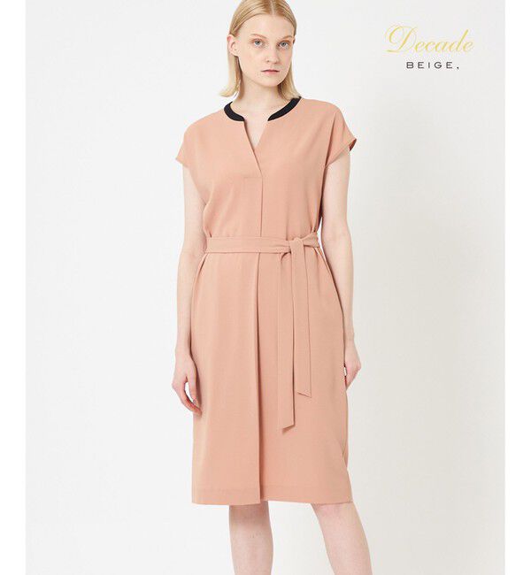 BEIGE,「【L-size】CINDY / Vネックワンピース」|ワンピース|